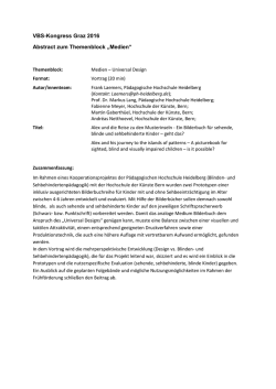 Ein Bilderbuch f&uuml;r sehende, blinde und sehbehinderte Kinder &ndash; geht