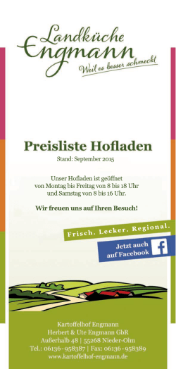 Preise - Kartoffelhof Engmann