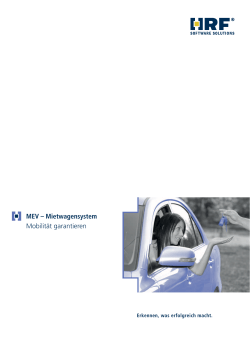 MEV – Mietwagensystem Mobilität garantieren