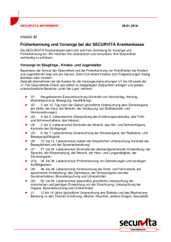 Vorsorgeuntersuchungen