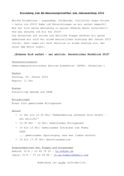 EA Besinnungstreffen Januar 2016