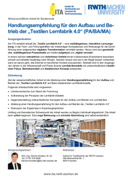 Handlungsempfehlung für den Aufbau und Be
