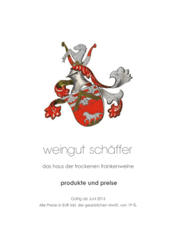 weingut schäffer - Weingut Egon Schäffer