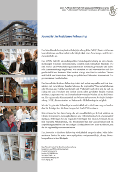 Journalist in Residence Fellowship