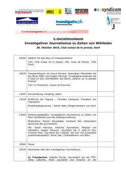 Investigativer Journalismus zu Zeiten von Wikileaks