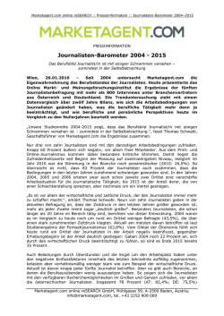 Journalisten-Barometer 2004 - 2015