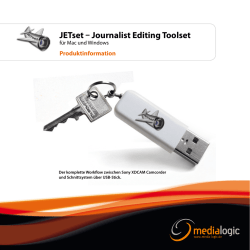 JETset &ndash; Journalist Editing Toolset