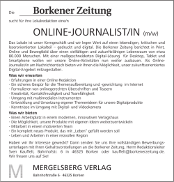 ONLINE-JOURNALIST/IN (m/w)