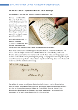 Sir Arthur Conan Doyles Handschrift unter der Lupe