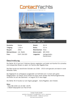 Dehler 36 JV - Contact Yachts