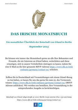 Irland in Deutschland - Department of Foreign Affairs and Trade