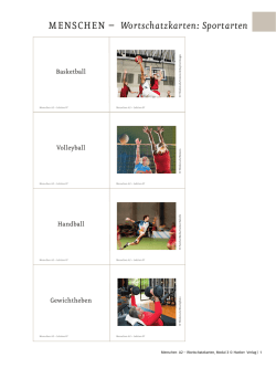 Sportarten - Hueber Verlag