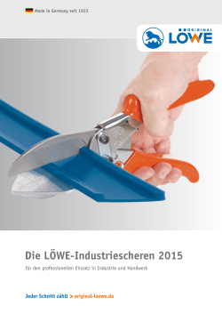 Die LÖWE-Industriescheren 2015 - Original