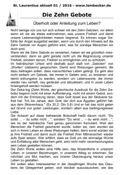 Die Zehn Gebote