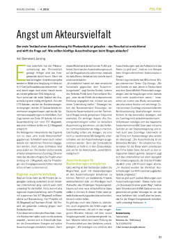 Angst um Akteursvielfalt - Fachverband Biogas e.V.