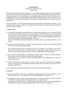 HAUSORDNUNG der Bauverein Halle & Leuna eG (Fassung 2016