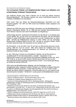 Factsheet: Die Geschichte des Kraftwerks DEuben | Greenpeace
