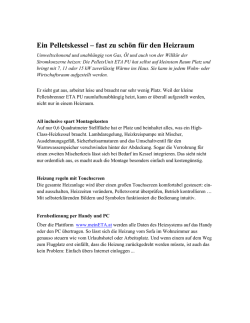 Ein Pelletskessel &ndash; fast zu sch&ouml;n f&uuml;r den Heizraum