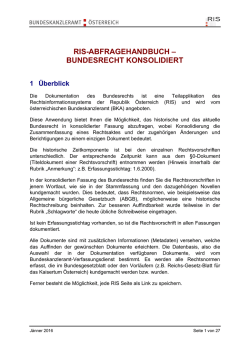Handbuch - RIS - Bundeskanzleramt