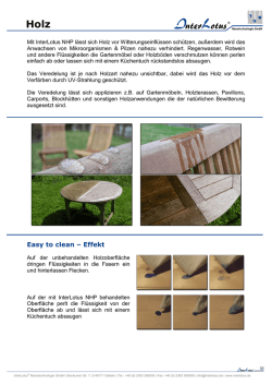 Easy to clean &ndash; Effekt - InterLotus Nanotechnologie GmbH
