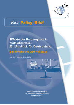 Kiel Policy Brief - Institut für Weltwirtschaft