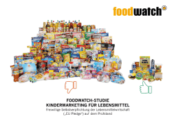 Studie „Kindermarketing für Lebensmittel“