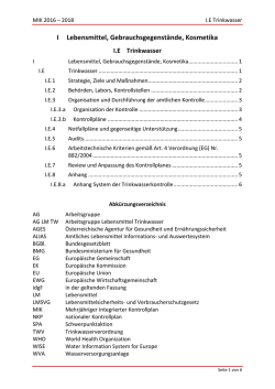 I Lebensmittel, Gebrauchsgegenstände, Kosmetika