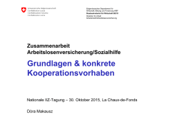 Grundlagen & konkrete Kooperationsvorhaben