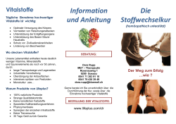 Information und Anleitung Die Stoffwechselkur - womans