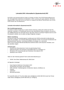 IT Lehrstelle 2016 bei der SUISA Informatik_V0,2