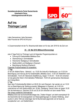 2016 - Ag 60plus - 2016-05-25 Fahrt Nach Schmalkalden