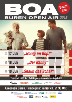 „Shaun das Schaf“ Fr. 17. Juli Sa. 18. Juli So. 19. Juli