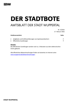 Stadtbote.doc - Stadt Wuppertal