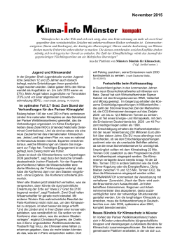 Klima-Info Münster - Ausgabe November 2015