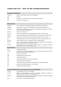 curriculum vitae - Katholische Kliniken Ruhrhalbinsel