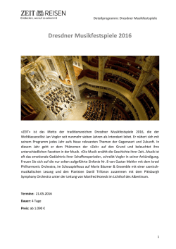 Dresdner Musikfestspiele 2016