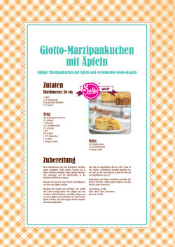 Giotto-Marzipankuchen mit Äpfeln
