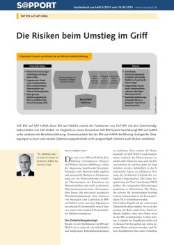 Die Risiken beim Umstieg im Griff