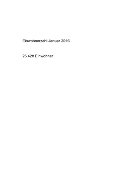 Einwohnerzahl Januar 2016 26.428 Einwohner