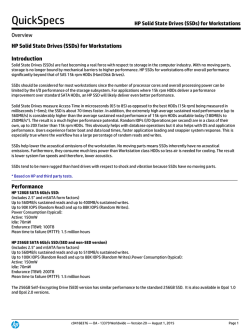 HP Solid State Drives (SSDs) for Workstations