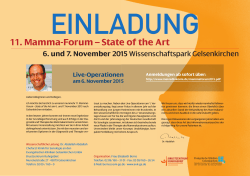 11. Mamma-Forum – State of the Art 6. und 7. November 2015