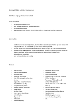 Guidelines f&uuml;r die Pr&uuml;fung/Klausur