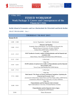 Agenda of the workshop