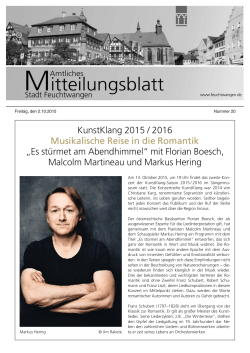 KunstKlang 2015 / 2016 Musikalische Reise in die Romantik
