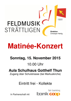 Programmflyer Matinée-Konzert 2015