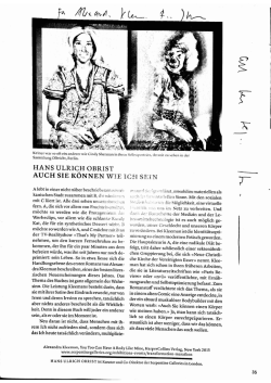 hans ulrich obrist - Alexandra Kleeman