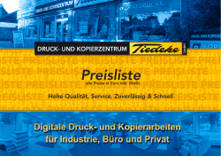 Preisliste - Druck– und Kopierzentrum Tiedeke GmbH