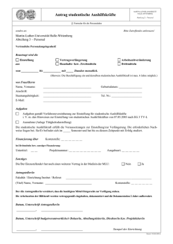 Antrag studentische Aushilfskr&auml;fte - Martin-Luther