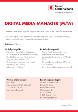 digital media manager (m/w)