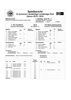 Spielbericht - FC Bad Liebenwerda